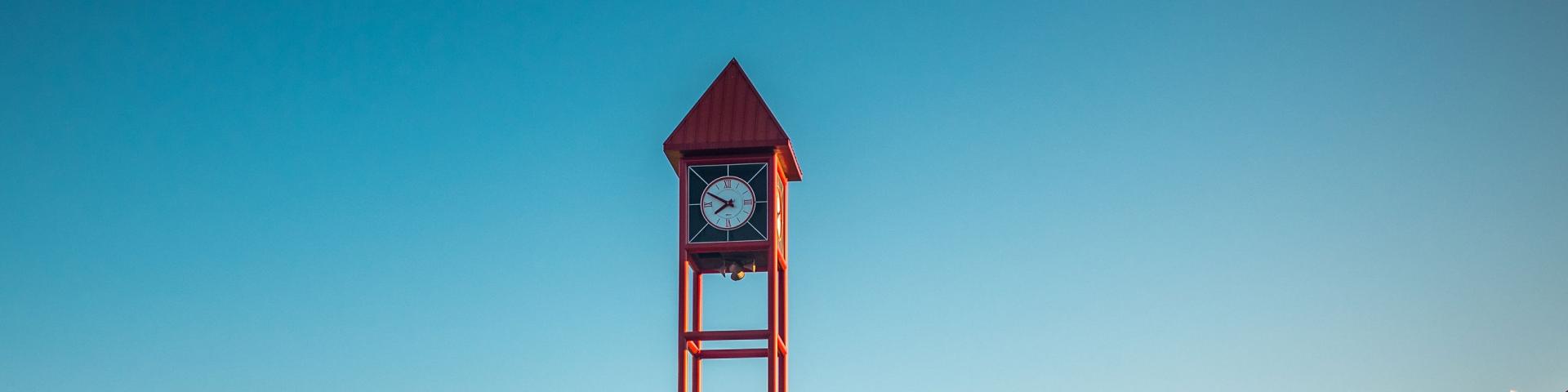 Civic Centre Clock Tower in a Blue Sky